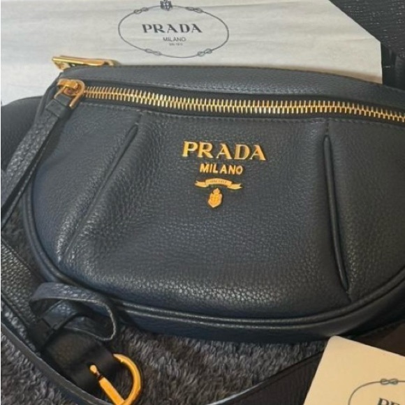 Prada Navy Leather Crossbody Bag - Picture 2 of 16